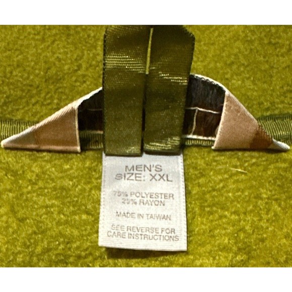 EMS Pinnacle Performance Olive Green Fleece Pullover 1/4 Snap Close Men's XXL - Picture 5 of 6